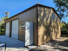 24x36x12 Vertical Roof Steel Building with Concrete Slab and Permitting Package