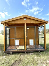10X10 WOOD DOG KENNEL (SOLD/// AVAILABLE FOR SPECIAL ORDER )