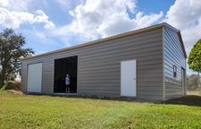 30X51X12 Vertical Roof Steel Building with Concrete Slab and Permitting Package